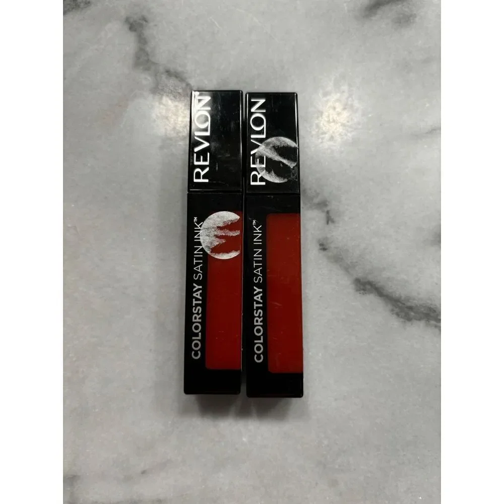 Revlon Colorstay Satin Ink Liquid Lipsticks 018 Fired Up Lot of 2
